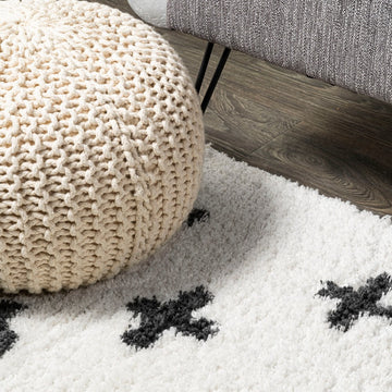 Cristo Berber Geometric Shag Area Rug